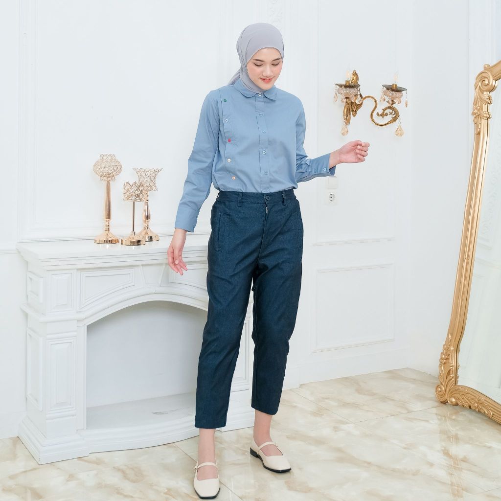 Image of Eclemix Pants Gio | Celana Panjang Baggy Wanita Strech